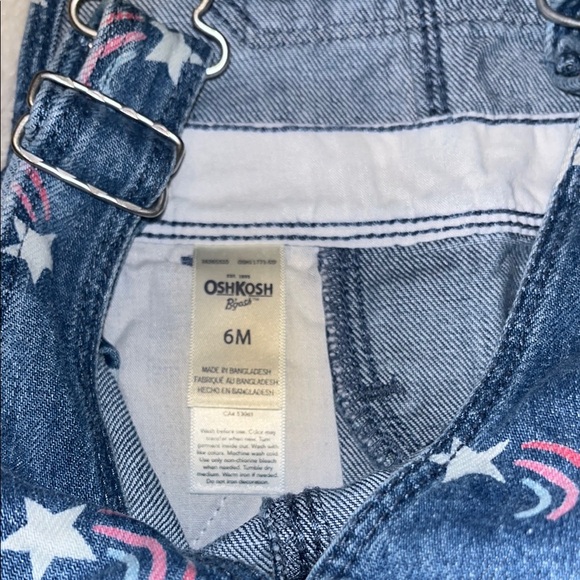 OshKosh B'gosh Denim rainbow Overalls ๐ - Picture 6 of 6
